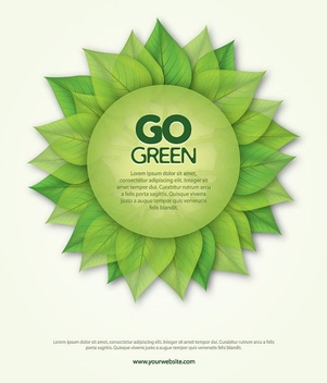 Go Green Poster - vector #213383 gratis