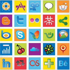 Social Media Logos - vector gratuit #213583 