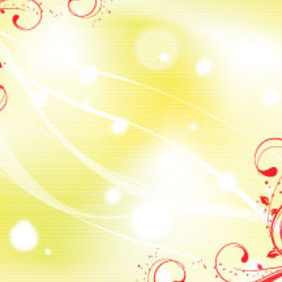 Yellow Background With Red Swirls - vector #213913 gratis