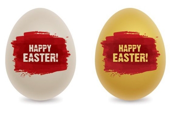Coloring Easter Eggs - Free vector #213933