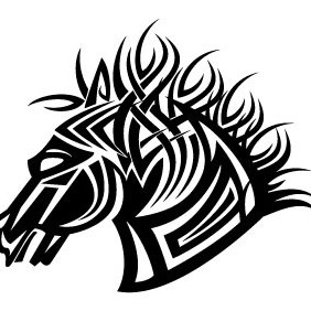Horse Tribal Style Vector - Free vector #214133