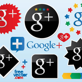 Google Plus Vector Logos - vector gratuit #214273 