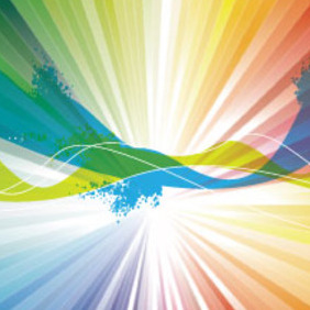 Colorful Abstract Rinbow Vector Design - Kostenloses vector #215403