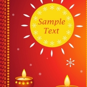 Diwali Card - vector gratuit #215533 