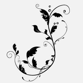 Free Floral Vector With Leafes - Free vector #215663