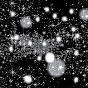 Black Background With Stars And Bubbles - vector gratuit #215903 