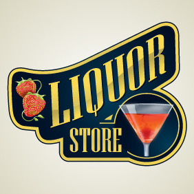 Liquor Store Logo - vector gratuit #216443 