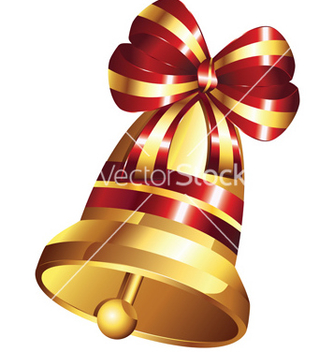Free golden christmas bell vector - Kostenloses vector #216943