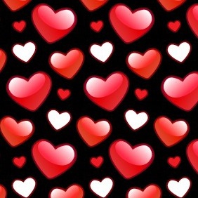 Shiny Valentines Heart Photoshop And Illustrator Pattern - vector gratuit #217183 