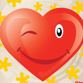 Heart Vector Cartoon - Kostenloses vector #217343