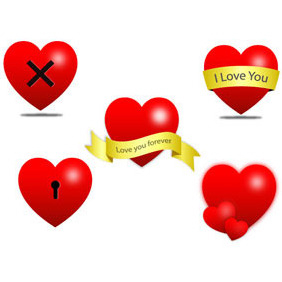 Heart Icons - Kostenloses vector #217403