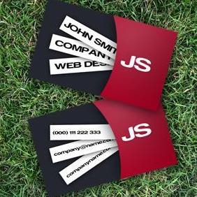 Red PSD Business Card - Free vector #220543