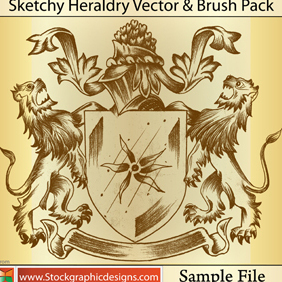 Sketchy Heraldry - vector #222123 gratis