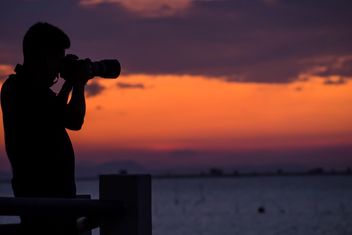 Silhouettes at sunset - Free image #271893