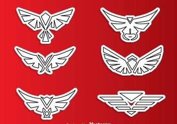 Symmetric Hawk Outline Logo Vectors - vector gratuit #272413 
