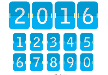 Blue Flipboard Number Counter - Free vector #272843