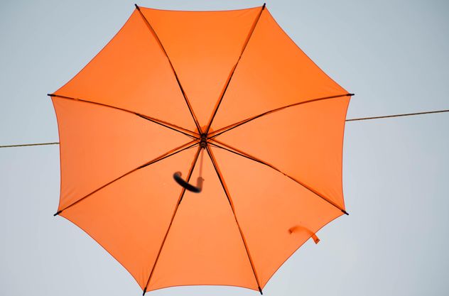 Orange umbrella hanging - бесплатный image #273083