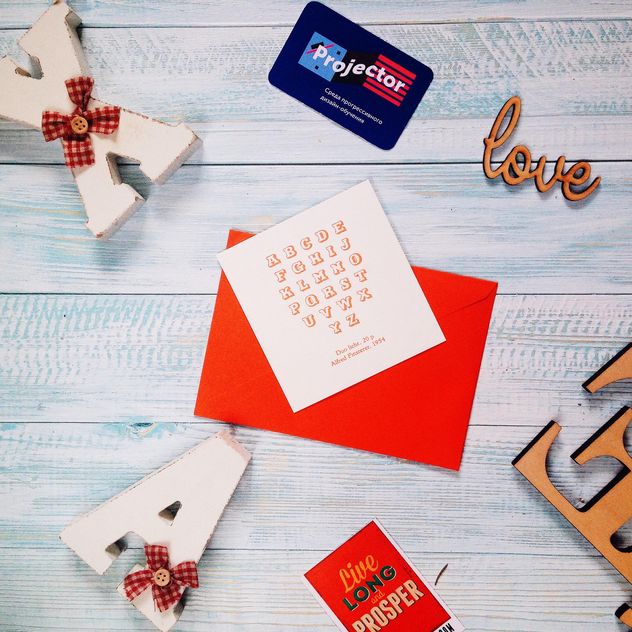 Cards and wooden letters - Free image #273913