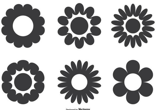 Simple Flower Shape Set - vector gratuit #273963 