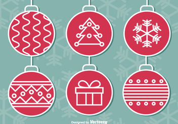 Hanging Christmas balls - бесплатный vector #275293