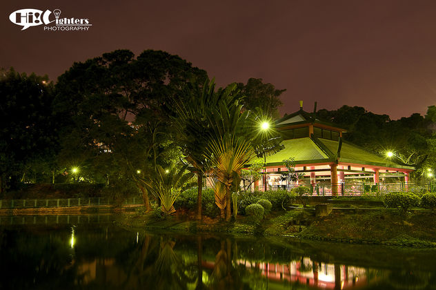 Night Scenry Of Pavilion in the Garden - Kostenloses image #286343