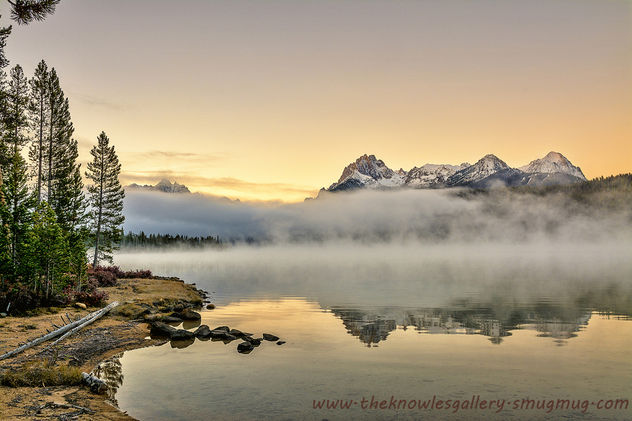 Redfish Lake Idaho morning fog - бесплатный image #290153
