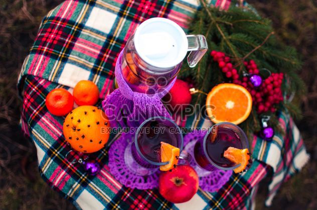 hot mulled wine in beautiful glasses - Free image #297513