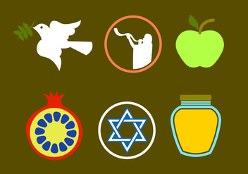 Rosh Hashanah Icon Vectors - vector #297763 gratis