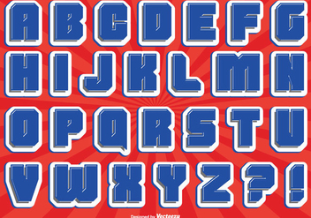 Comic Style Alphabet Set - Free vector #302643
