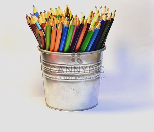 Colorful Pencils in pail - image gratuit #302823 