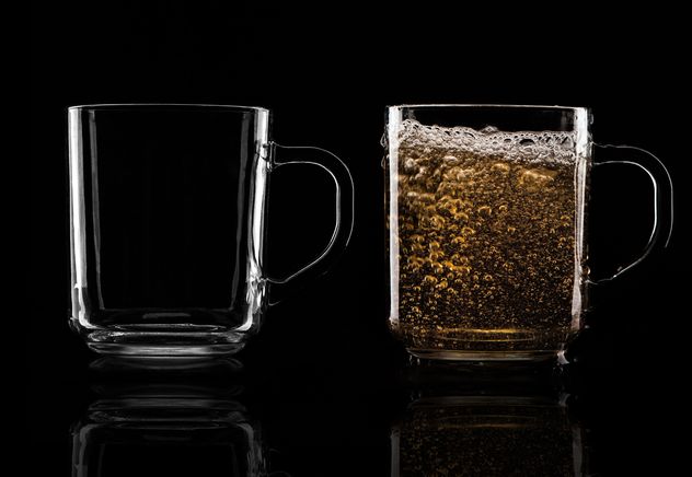 Glass cups on black background - image #303223 gratis
