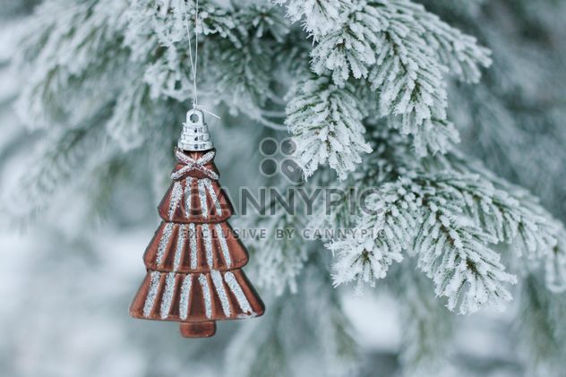 christmas toy karlkid on the frosted fir tree - бесплатный image #304083