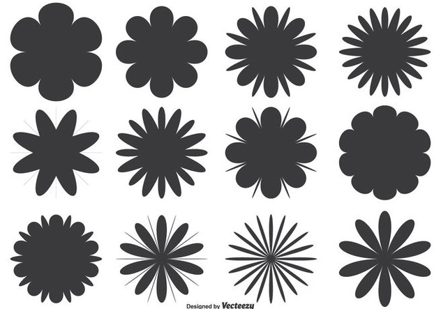 Assorted Flower Shape Set - vector gratuit #304793 