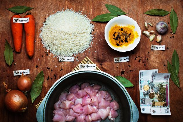 Ingredients for pilaf with chicken - Kostenloses image #305393