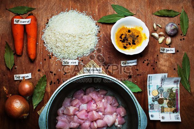 Ingredients for pilaf with chicken - Kostenloses image #305393