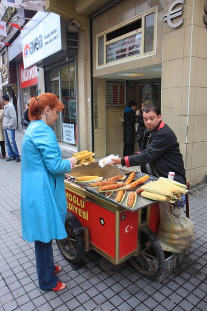 Russian Tourist buying corn - Free image #305743