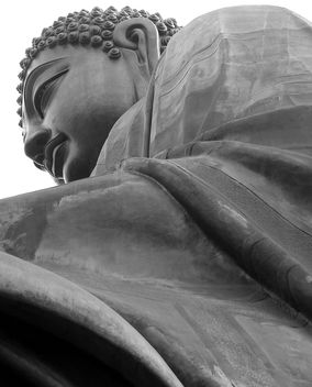 Tian Tan Buddha - B/W - Free image #307553