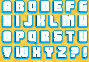 Comic Style Alphabet Set - Free vector #327013
