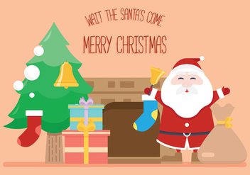 Santa's Coming! - Free vector #327483