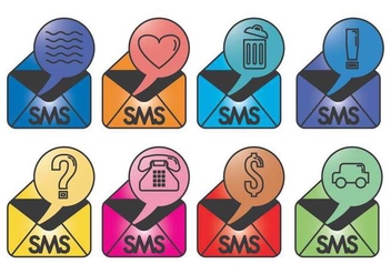 Grungy Sms Icon Vectors - Free vector #327693
