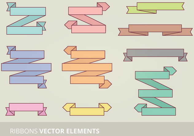 Vector Ribbon Set - Kostenloses vector #333913