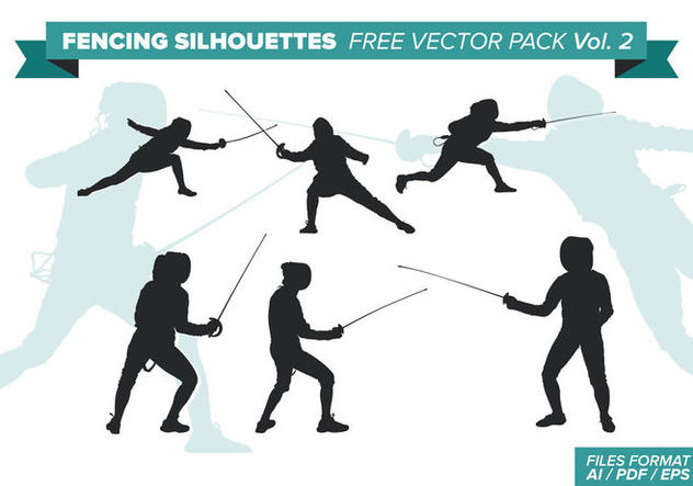 Fencing Silhouettes Free Vector Pack Vol. 2 - Kostenloses vector #334403