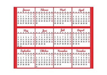 Calendar 2016 Vector - Kostenloses vector #335143