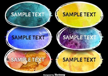 Watercolored Frames - Free vector #336513