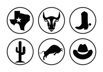 Texas Vector Icons - Kostenloses vector #336673