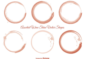 Wine Stain Shape Set - vector gratuit #336963 