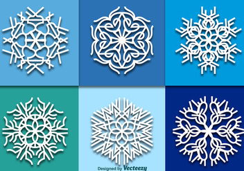 White snowflakes - Kostenloses vector #337183