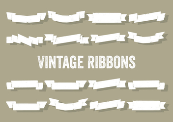 Free Set of Vintage Ribbons Vector Background - Kostenloses vector #337313