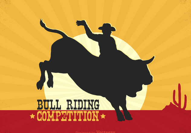 Free Rodeo Bull Rider Vector Poster - Kostenloses vector #337593