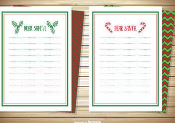 Dear Santa Note Cards Set - бесплатный vector #337973